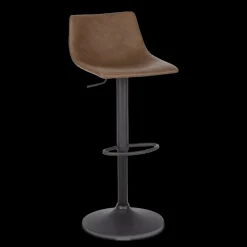 Bouclair Faux Leather and Metal Adjustable Bar Stool* Furniture Accessories|Bar & Counter Stools