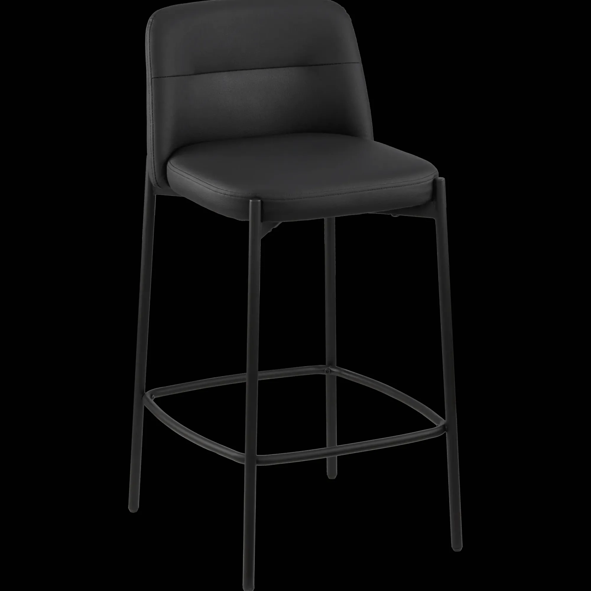Bouclair Faux Leather and Metal Bar Stool* Furniture Accessories|Bar & Counter Stools