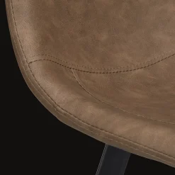 Bouclair Faux Leather and Metal Bar Stool* Furniture Accessories|Bar & Counter Stools