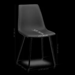 Bouclair Faux Leather and Metal Dining Chair* Furniture Accessories|Dining Chairs