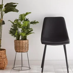 Bouclair Faux Leather and Metal Dining Chair* Furniture Accessories|Dining Chairs