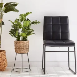 Bouclair Faux Leather and Metal Dining Chair* Furniture Accessories|Dining Chairs