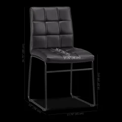 Bouclair Faux Leather and Metal Dining Chair* Furniture Accessories|Dining Chairs