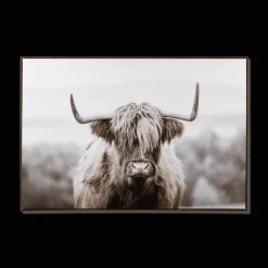 Bouclair Furry Highland Cow Framed Art* Printed & Photography Wall Art Canvases