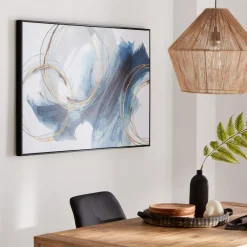 Bouclair Gel-Embellished Abstract Framed Art* Mixed Media Art