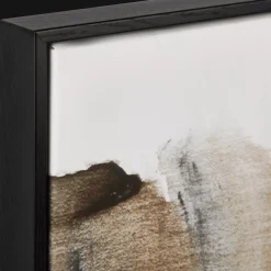 Bouclair Gel-Embellished Neutral & Blue Canvas* Mixed Media Art