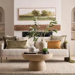 Bouclair Gel-Embellished Watercolor Landscape Framed Art* Mixed Media Art