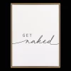 Bouclair Get Naked Framed Art* Bathroom Wall Decor