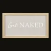 Bouclair Get Naked Framed Art Printed* Bathroom Wall Decor