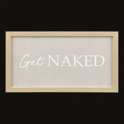 Bouclair Get Naked Framed Art Printed* Bathroom Wall Decor