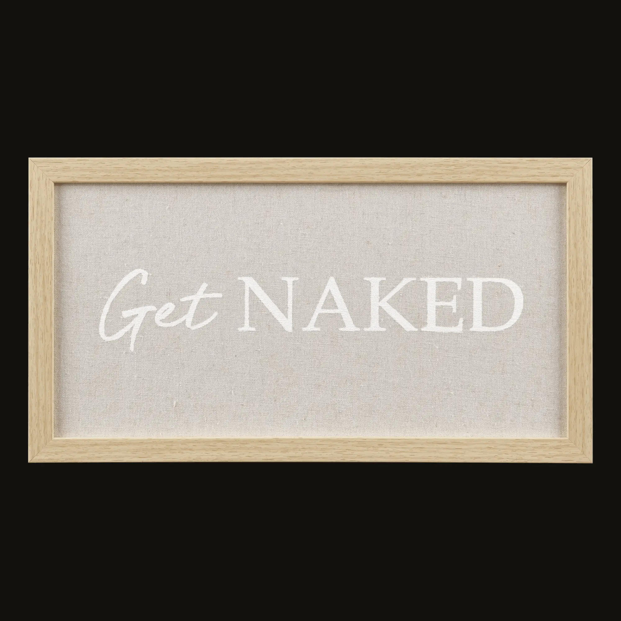 Bouclair Get Naked Framed Art Printed* Bathroom Wall Decor