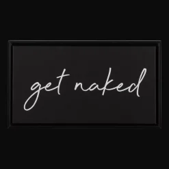 Bouclair Get Naked Printed Canvas* Bathroom Wall Decor
