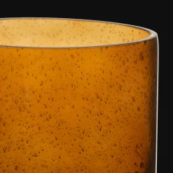 Bouclair Glass Amber Candle Holder* Candles & Candle Stick Holders|Home Decorative Items & Objects