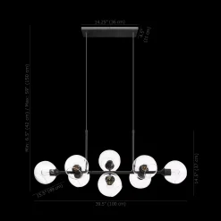 Bouclair Glass and Metal Ceiling Lamp* Ceiling Lamps