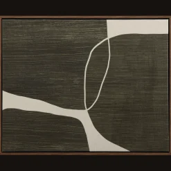 Bouclair Green Abstract Framed Art* Oil Paintings