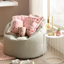 Bouclair Green Canvas Bean Bag* Junior Bedroom Furniture