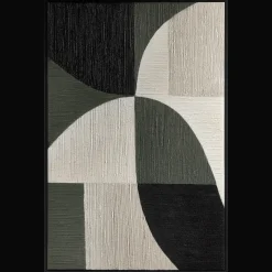 Bouclair Green Color Block Abstract Framed Art* Oil Paintings