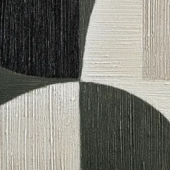 Bouclair Green Color Block Abstract Framed Art* Oil Paintings