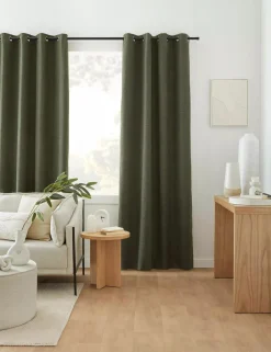 Bouclair Green Dion Blackout Curtain* Sheer Curtains & Window Sheer Panels|Blackout Window Curtains