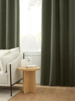 Bouclair Green Dion Blackout Curtain* Sheer Curtains & Window Sheer Panels|Blackout Window Curtains