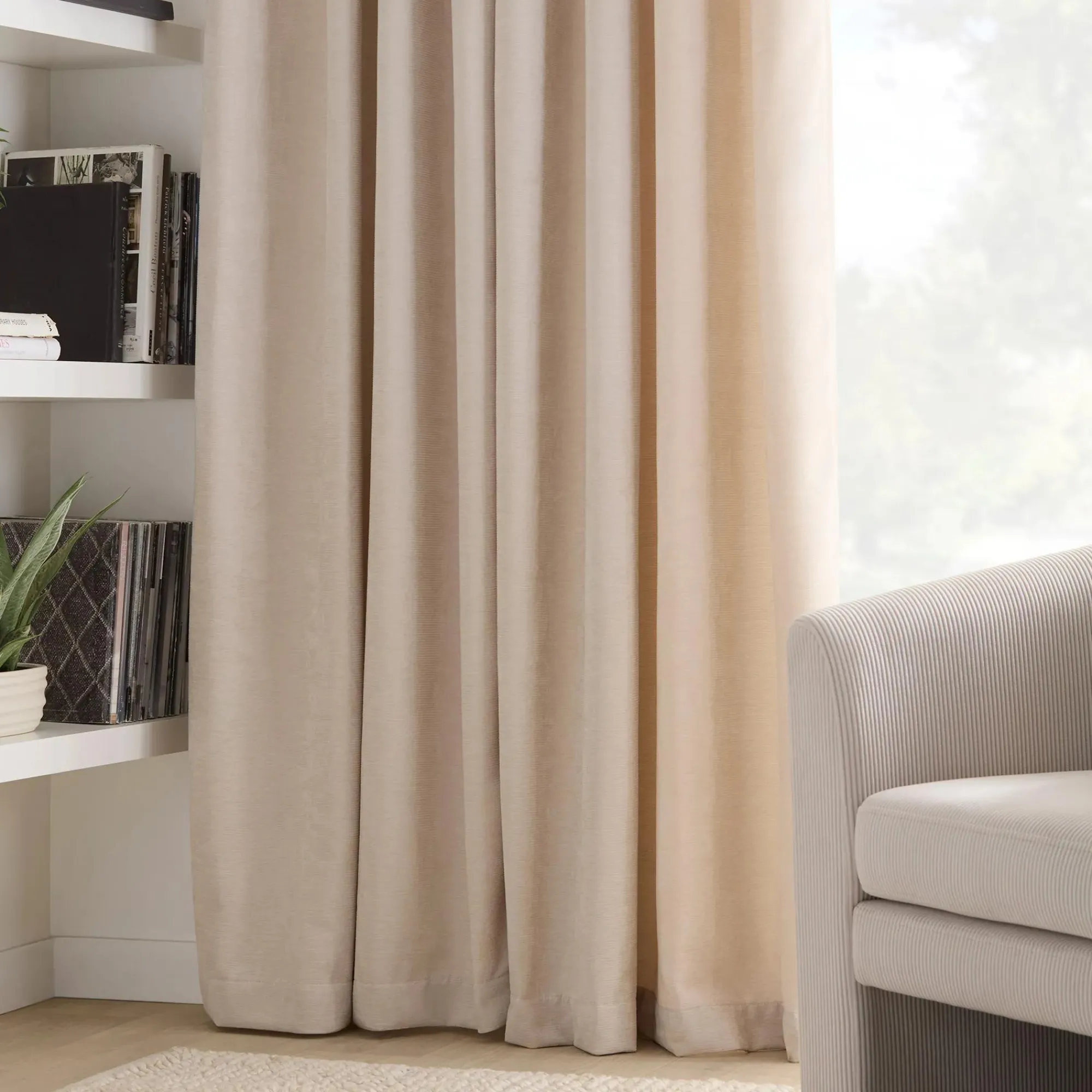 Bouclair Green Emile Panel Curtain* Sheer Curtains & Window Sheer Panels|Room Darkening & Light Filtering Curtains