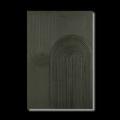 Bouclair Green Lines Oil Painted Canvas* Oil Paintings