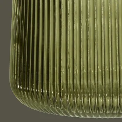 Bouclair Green Ribbed Glass Table Vase* Modern Decorative Vases|Home Decorative Items & Objects