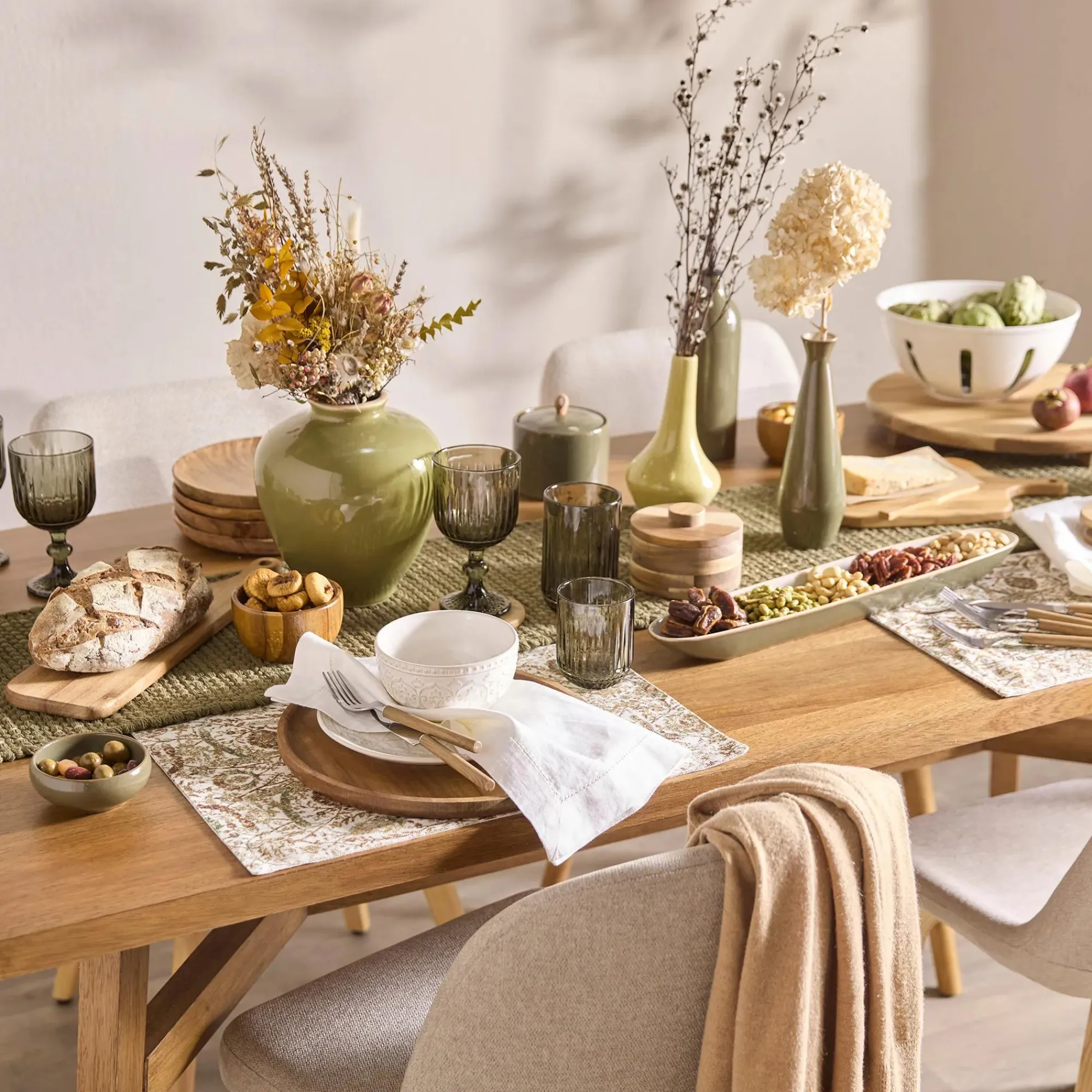 Bouclair Green Table Runner* Dinnerware|Tablecloths & Placemats