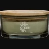 Bouclair Green Tea Candle with Wooden Lid* Candles & Candle Stick Holders