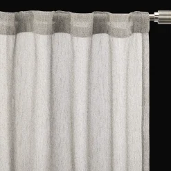 Bouclair Grey Eneca Back-Tab/Rod-Pocket Curtain* Sheer Curtains & Window Sheer Panels