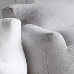 Bouclair Grey Kids Furry Lounge Chair* Junior Bedroom Furniture