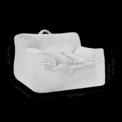 Bouclair Grey Kids Furry Lounge Chair* Junior Bedroom Furniture