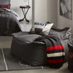 Bouclair Grey Large Bean Bag Chair* Junior Bedroom Furniture