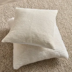 Bouclair Grey Maddox Faux Fur Decorative Pillow* Decorative Throw Pillows