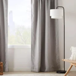 Bouclair Grey Mullins Blackout Back-Tab Curtain* Sheer Curtains & Window Sheer Panels|Blackout Window Curtains