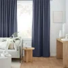 Bouclair Indigo Taha Rod Pocket Back Tab Blackout Curtain* Sheer Curtains & Window Sheer Panels|Blackout Window Curtains