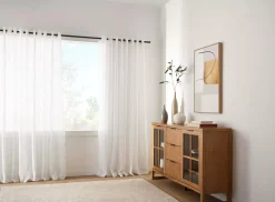 Bouclair Ivory Kacha Sheer Curtain* Sheer Curtains & Window Sheer Panels