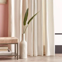 Bouclair Ivory Quincy Panel Curtain* Sheer Curtains & Window Sheer Panels|Room Darkening & Light Filtering Curtains