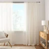 Bouclair Ivory Rod Pocket Sheer Curtain* Sheer Curtains & Window Sheer Panels