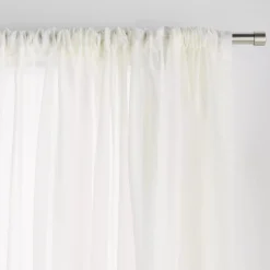 Bouclair Ivory Rod Pocket Sheer Curtain* Sheer Curtains & Window Sheer Panels