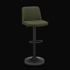Bouclair Khaki Fabric and Metal Adjustable Bar Stool* Bar & Counter Stools|Modern Bar & Counter Stools