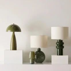 Bouclair Khaki Glass Table Lamp* Table Lamps