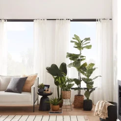 Bouclair Large Ficus in Black Rattan Pot* Branches|Artificial Flowers