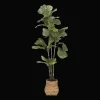 Bouclair Large Fiddle-Leaf Fig Potted Floor Plant* Branches|Artificial Flowers