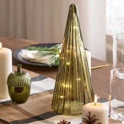 Bouclair LED Glass Decorative Tree* Seasonal Greenery