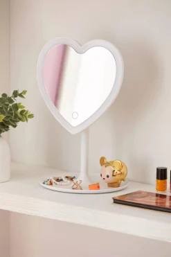 Bouclair LED Heart-Shaped Table Mirror* Junior Decorative Accessories