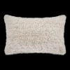 Bouclair Light Beige Sheep Faux Fur Decorative Lumbar Pillow* Decorative Throw Pillows