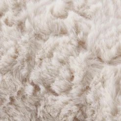 Bouclair Light Beige Sheep Faux Fur Decorative Lumbar Pillow* Decorative Throw Pillows