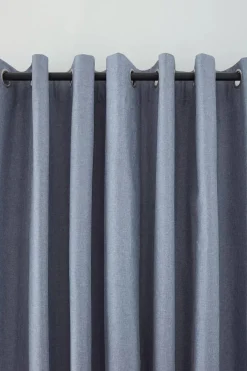 Bouclair Light Grey Chambray Blackout Curtain* Sheer Curtains & Window Sheer Panels|Blackout Window Curtains