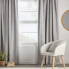 Bouclair Light Grey Chita Back Tab Blackout Curtain* Sheer Curtains & Window Sheer Panels|Blackout Window Curtains